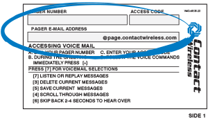 voicemail email to pager information